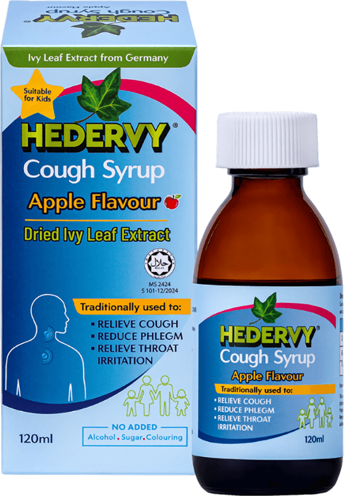 Hedervy Cough Syrup Apple Flavor